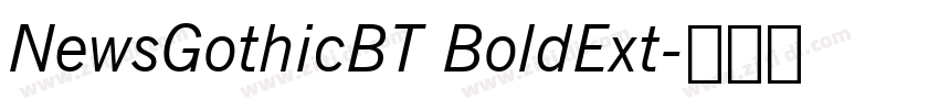 NewsGothicBT BoldExt字体转换